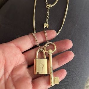 Small Lock and Key Necklace